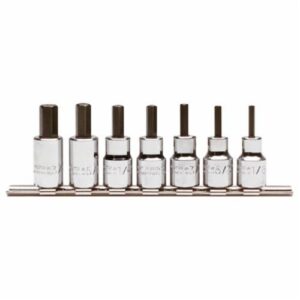 J4990-7ST 3/8" DRIVE 7 PIECE SHORT HEX BIT SET