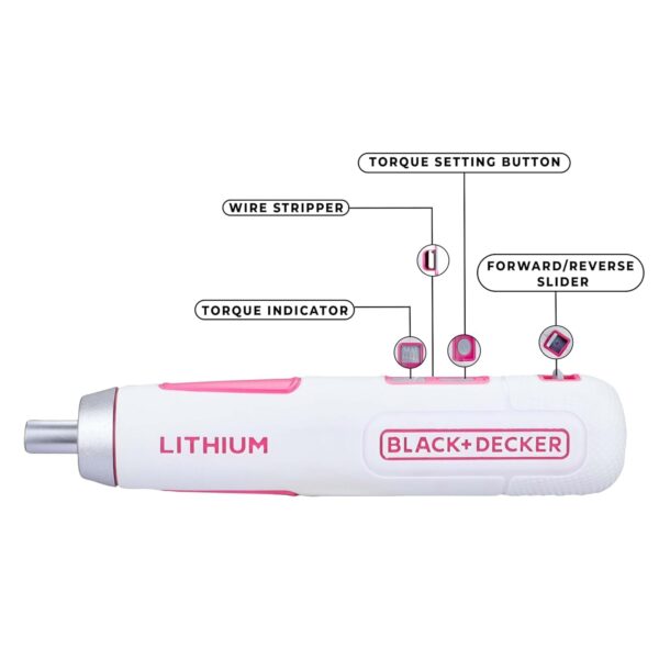 Cordless Screwdriver Pink - Image 2