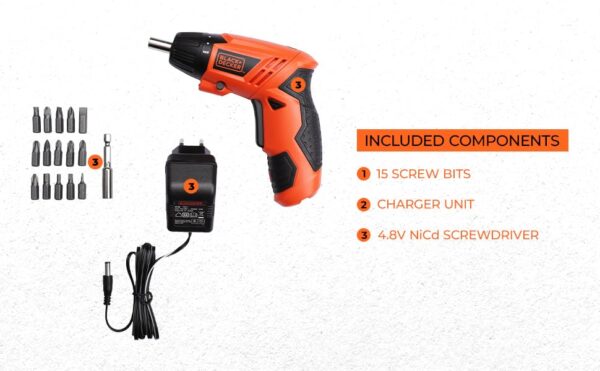 4.8V Screwdriver with Bits - Image 4