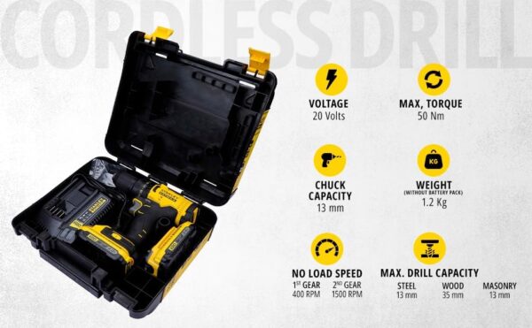 BR Drill Driver - 20V Cordless - Image 2