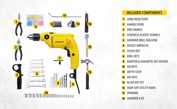 600W Drill Mechanical tool kit - Image 3