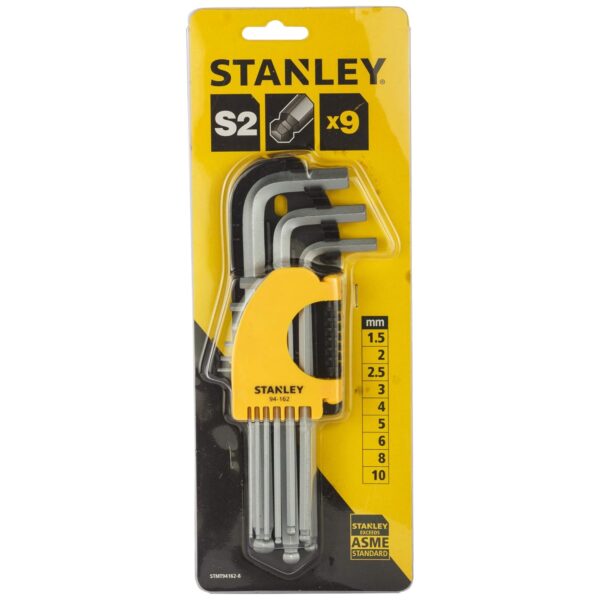 9 PC LONG SPHERICAL HEAD HEX KEY SET - METRIC STMT94162-8 - Image 5