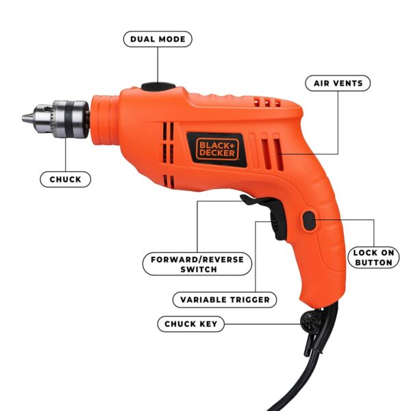 550W 10mm variable speed hammer drill - Image 2