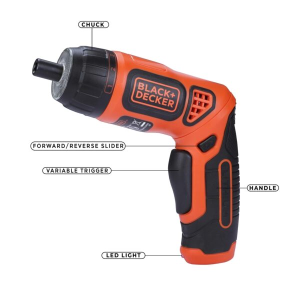 3.6V Li-ION screwdriver with 10 bits - Image 2
