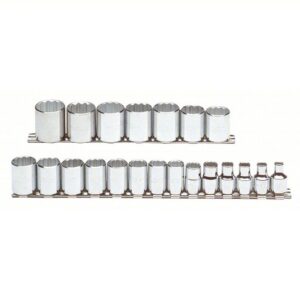 J52215 3/8" DRIVE 21 PIECE METRIC SOCKET SET - 12 POINT