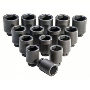 J76115 1" DRIVE 15 PIECE DEEP IMPACT SOCKET SET - 6 POINT
