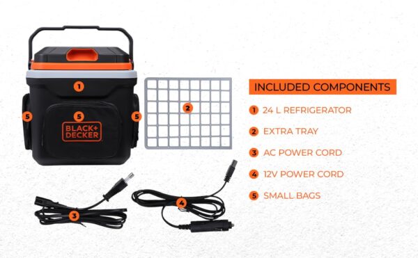 BDC24L-B1 24L Portable AC/DC Cooler and Warmer for Vehicle & Home - Image 8