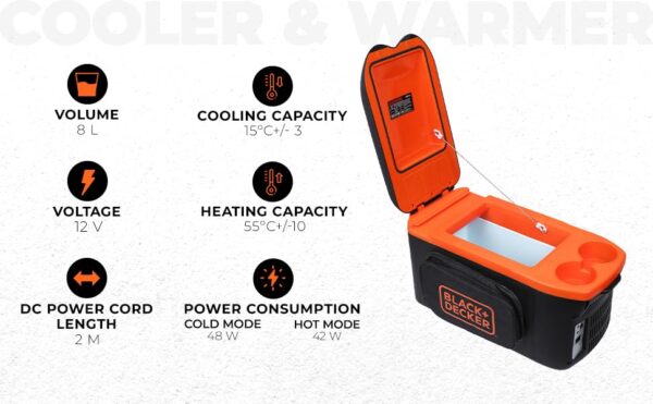 BDC8-LA  8L Portable Cooler and warmer for Vehicle - Image 7
