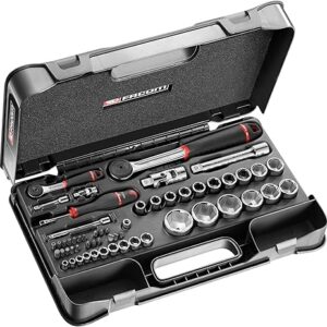 RS.161-2 1/4' 1/2' SOCKET SET 6P MM R-S.161B 55PC