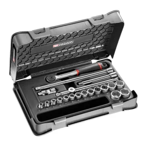 J.161-3P6 3/8' SOCKET SET 6PT MM J.161B 20PC