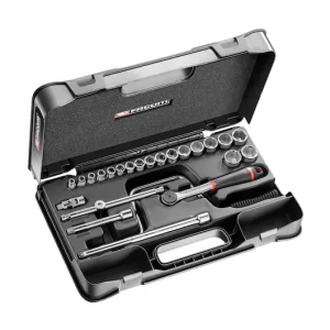 J.161-4P6 3/8' SOCKET SET 6PT MM J.161B 24PC