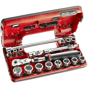JXL.DBOX1 3/8' SOCKET SET 6PT MM JXL.171 18PC