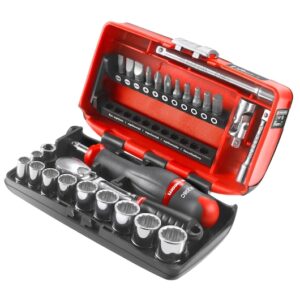 RL.NANO112 1/4' STD 12PT SOCKET SET 27PCS