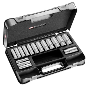 S.404AE 1/2' SOCKET SET DEEP 12P MM 16PC