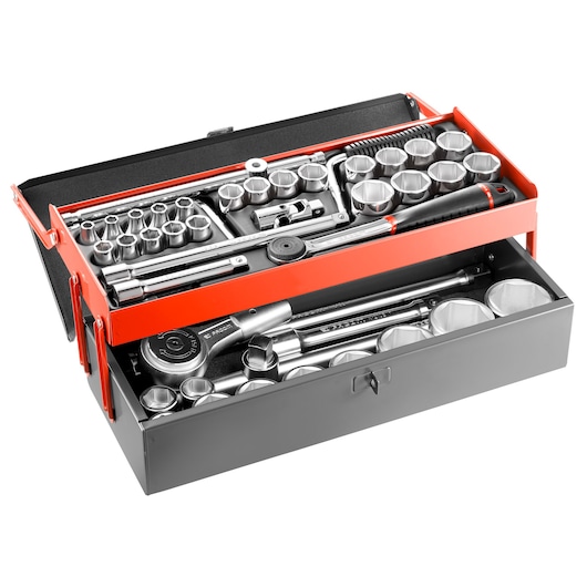 SK.453N 1/2P - 3/4P SOCKET SET 6PT MM 42PC