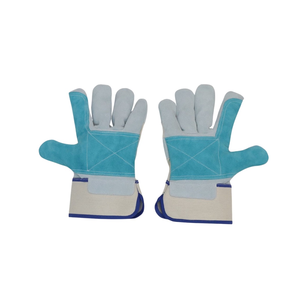 High-quality split leather and reinforced leather palm