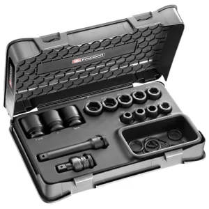 NS.500BU 1/2' IMPACT SOCKET SET 6P 3/8-1'1/16